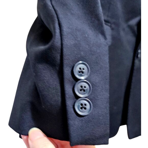 Boys Black Blazer Jacket With Purple Lining By Arte Italiana Size 14H 3 Button C - Picture 4 of 11